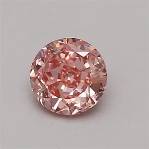 0.4ct ROUND Fancy Intense Pink VVS2 Coloured Lab diamond