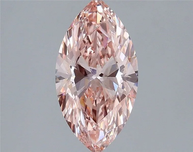 1.86ct MARQUISE Fancy Vivid Pink VS2 Coloured Lab diamond