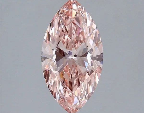 1.86ct MARQUISE Fancy Vivid Pink VS2 Coloured Lab diamond