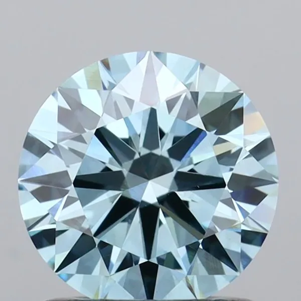 1.05ct ROUND Fancy Vivid Blue VVS2 Coloured Lab diamond