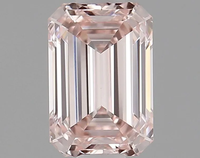0.78ct EMERALD Fancy Vivid Pink VVS2 Coloured Lab diamond