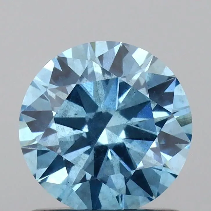 0.95ct ROUND Fancy Vivid Blue I1 Coloured Lab diamond