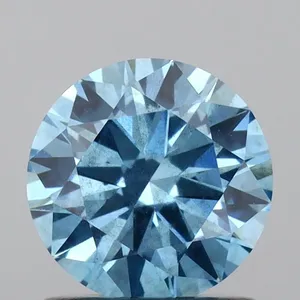 0.95ct ROUND Fancy Vivid Blue I1 Coloured Lab diamond