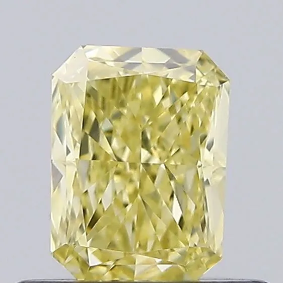 0.51ct RADIANT Fancy Vivid Yellow VVS2 Coloured Lab diamond