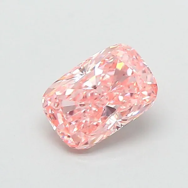 1.13ct CUSHION Fancy Vivid Pink VVS2 Coloured Lab diamond