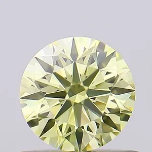0.53ct ROUND Fancy Yellow VVS1 Coloured Lab diamond