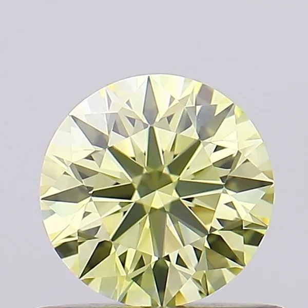 0.53ct ROUND Fancy Yellow VVS1 Coloured Lab diamond