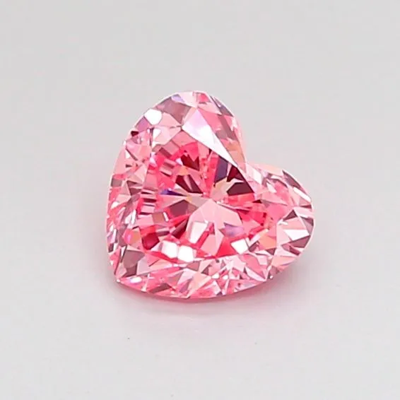 0.46ct HEART Fancy Vivid Pink VS1 Coloured Lab diamond