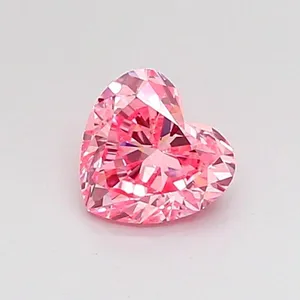 0.46ct HEART Fancy Vivid Pink VS1 Coloured Lab diamond