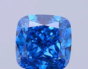 0.84ct CUSHION Fancy Vivid Blue VS1 Coloured Lab diamond