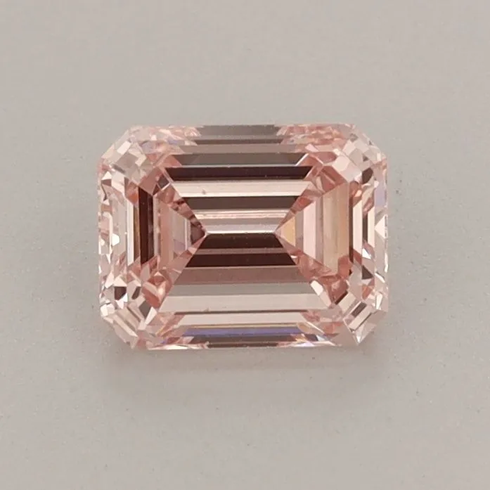 0.72ct EMERALD Fancy Intense Pink VS2 Coloured Lab diamond