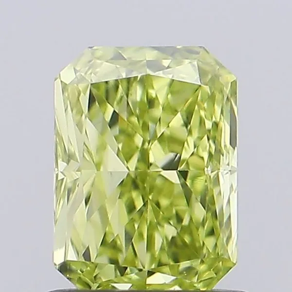 0.72ct RADIANT Fancy Intense Yellow VVS2 Coloured Lab diamond