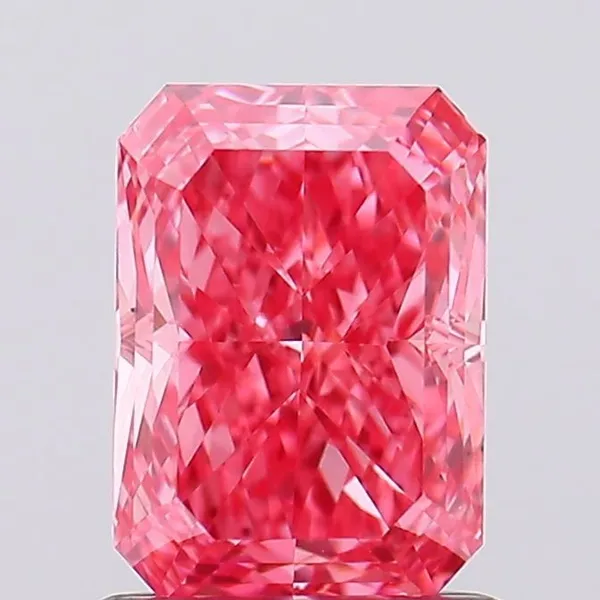 1.04ct RADIANT Fancy Vivid Pink VS2 Coloured Lab diamond