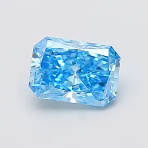1.03ct RADIANT Fancy Vivid Blue VVS2 Coloured Lab diamond
