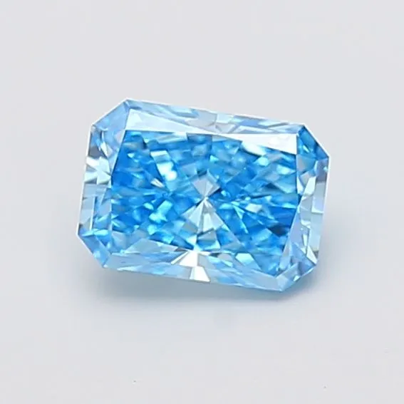 1.03ct RADIANT Fancy Vivid Blue VVS2 Coloured Lab diamond