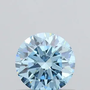 0.5ct ROUND Fancy Vivid Blue VVS2 Coloured Lab diamond