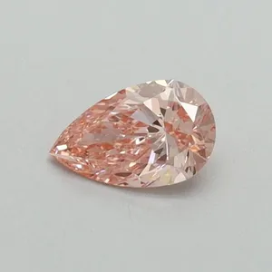 0.3ct PEAR Fancy Vivid Pink VVS2 Coloured Lab diamond