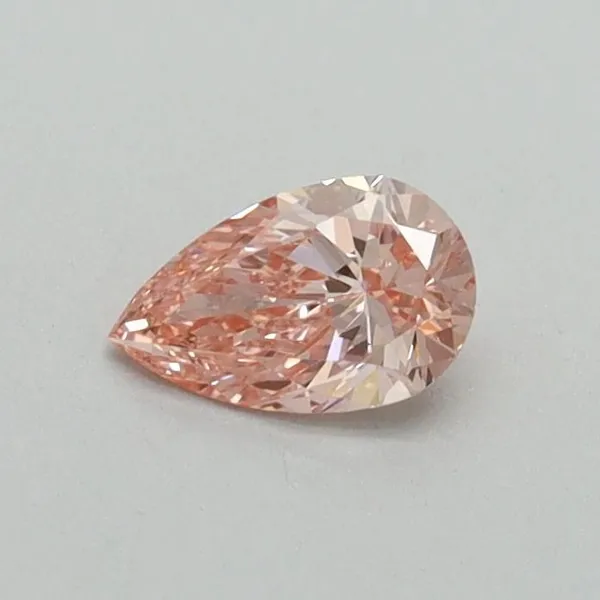 0.3ct PEAR Fancy Vivid Pink VVS2 Coloured Lab diamond