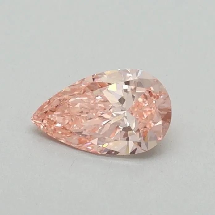 0.30ct PEAR Fancy Vivid Pink VS1 Coloured Lab diamond