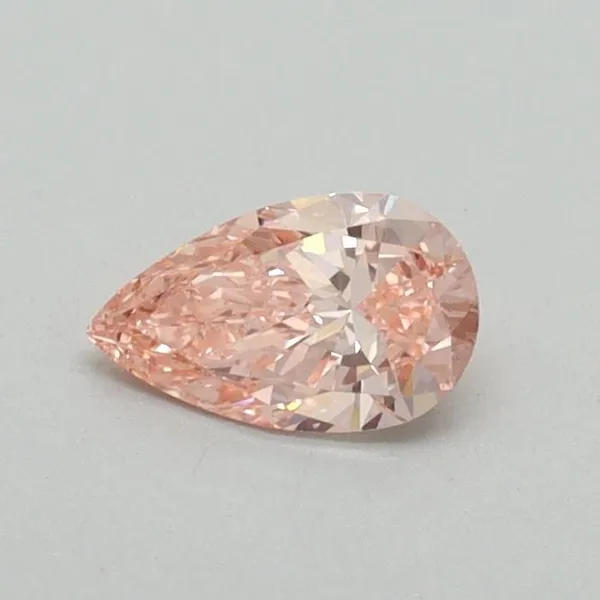 0.3ct PEAR Fancy Vivid Pink VS1 Coloured Lab diamond