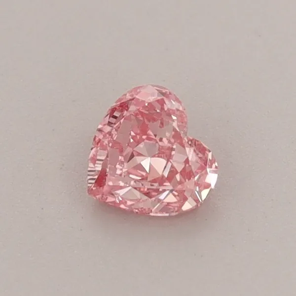 0.3ct HEART Fancy Vivid Pink VS1 Coloured Lab diamond