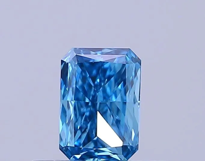 0.35ct RADIANT Fancy Vivid Blue VS2 Coloured Lab diamond