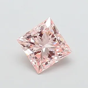 1.01ct PRINCESS Fancy Intense Pink VS2 Coloured Lab diamond