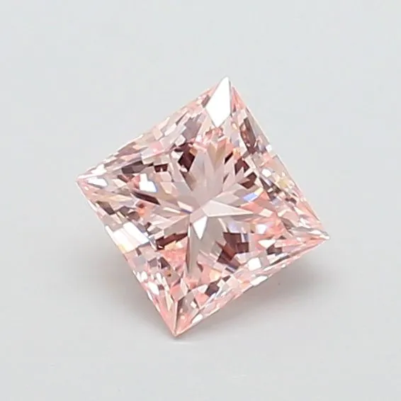 1.01ct PRINCESS Fancy Intense Pink VS2 Coloured Lab diamond