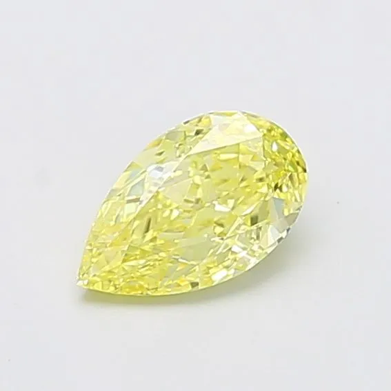 0.9ct PEAR Fancy Intense Yellow VS1 Coloured Lab diamond