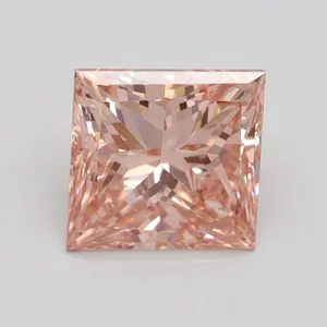 1.6ct PRINCESS Fancy Intense Pink SI1 Coloured Lab diamond
