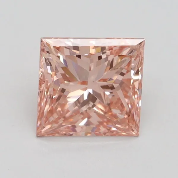 1.6ct PRINCESS Fancy Intense Pink SI1 Coloured Lab diamond