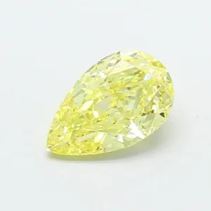 0.95ct PEAR Fancy Intense Yellow VS1 Coloured Lab diamond