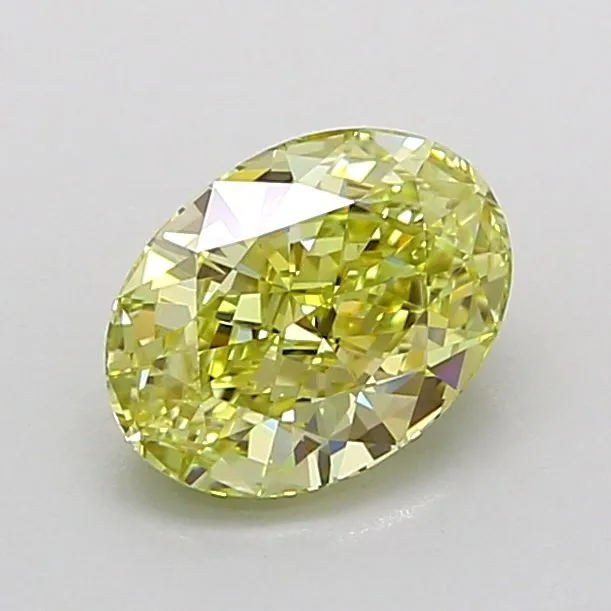 1.04ct OVAL Fancy Yellow VVS2 Coloured Lab diamond