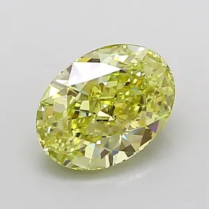 1.04ct OVAL Fancy Yellow VVS2 Coloured Lab diamond