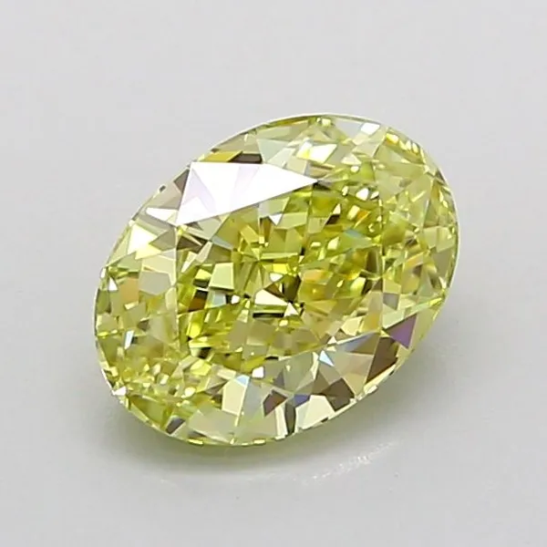1.04ct OVAL Fancy Yellow VVS2 Coloured Lab diamond