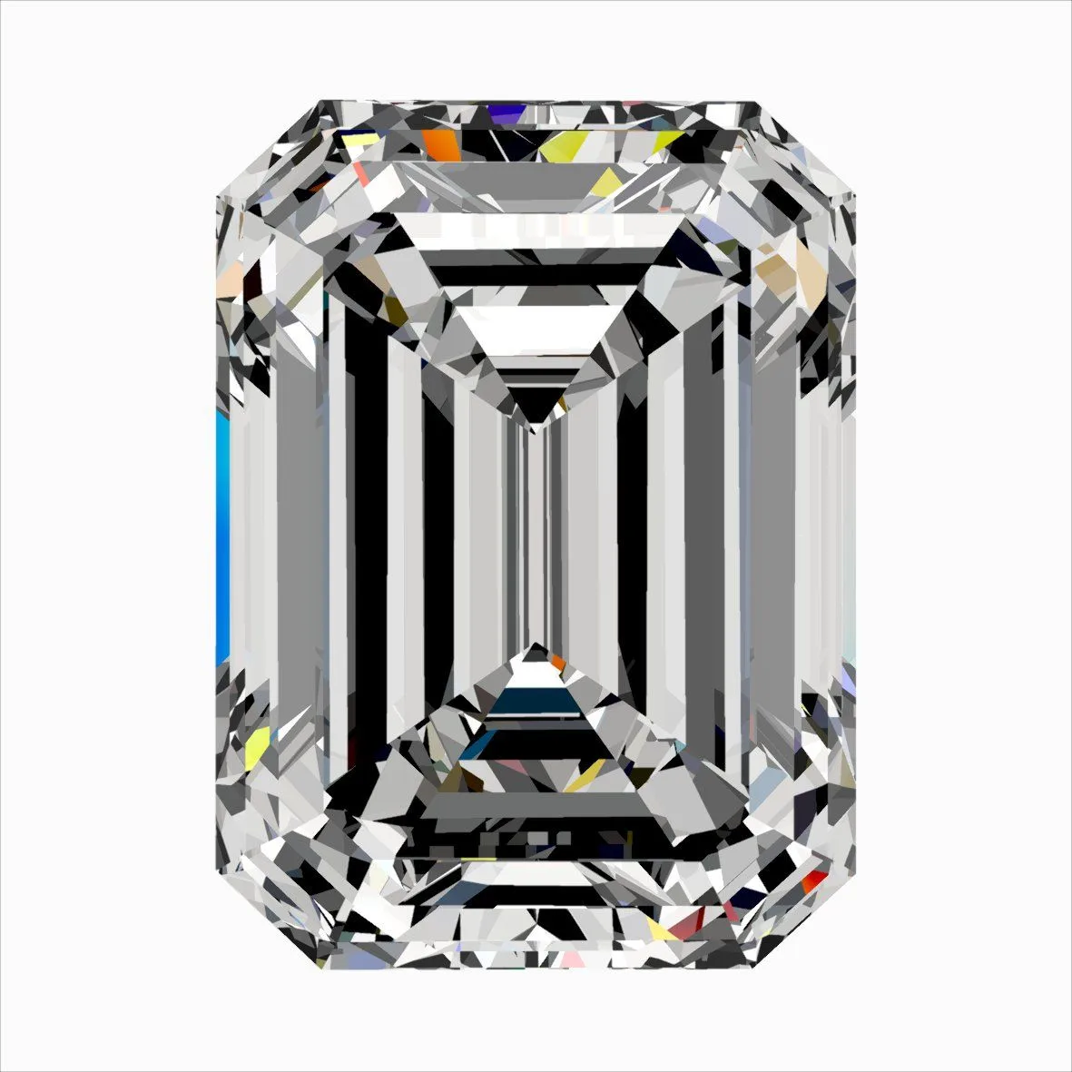 0.40ct EMERALD F IF Natural diamond