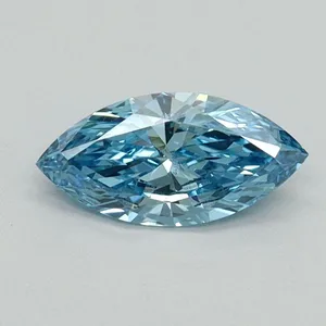 0.5ct MARQUISE Fancy Vivid Blue VS2 Coloured Lab diamond
