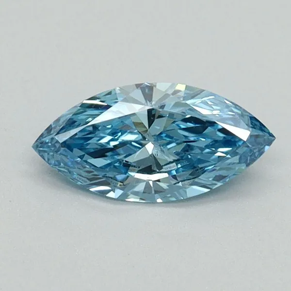 0.5ct MARQUISE Fancy Vivid Blue VS2 Coloured Lab diamond