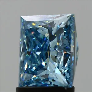 2.53ct PRINCESS Fancy Intense Blue VS2 Coloured Lab diamond