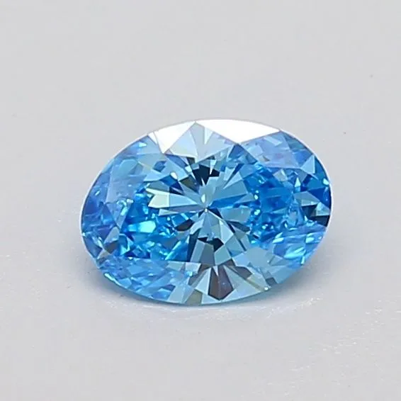 0.38ct OVAL Fancy Vivid Blue VS1 Coloured Lab diamond