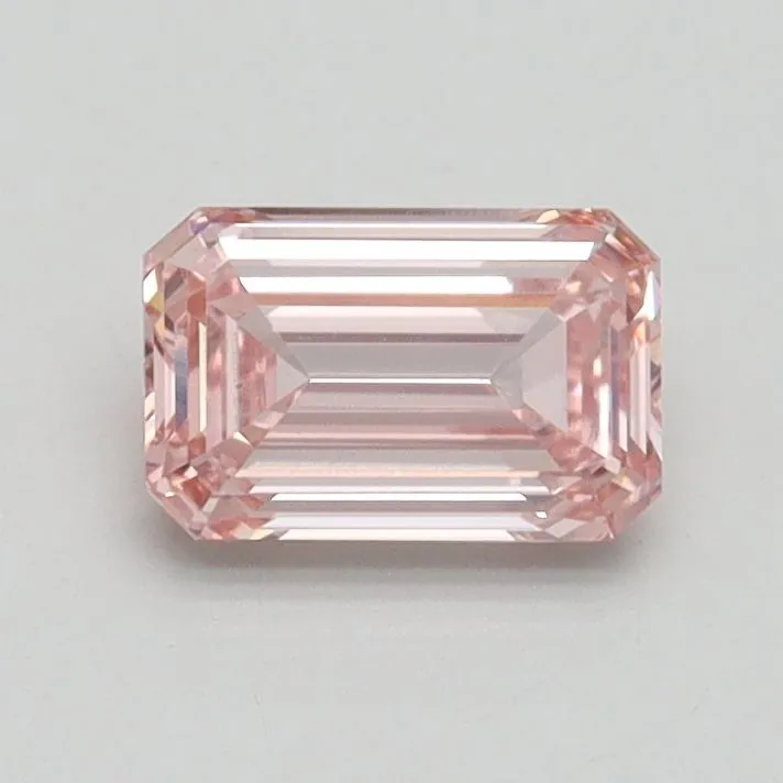 0.70ct EMERALD Fancy Intense Pink VS1 Coloured Lab diamond