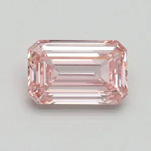 0.7ct EMERALD Fancy Intense Pink VS1 Coloured Lab diamond