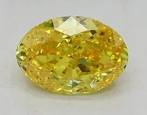 1.05ct OVAL Fancy Vivid Yellow VVS2 Coloured Lab diamond