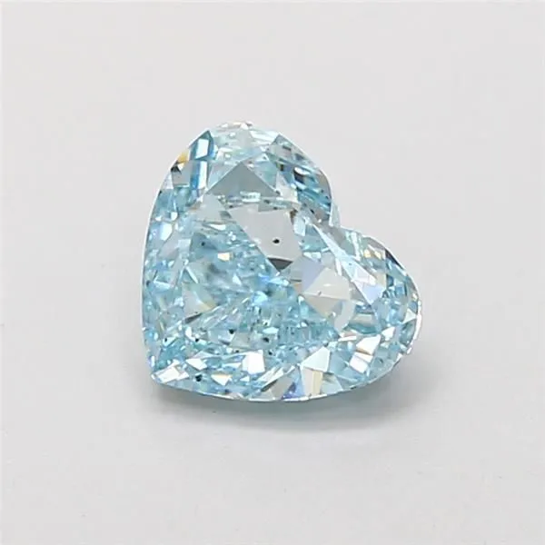 1.01ct HEART Fancy Intense Blue SI1 Coloured Lab diamond