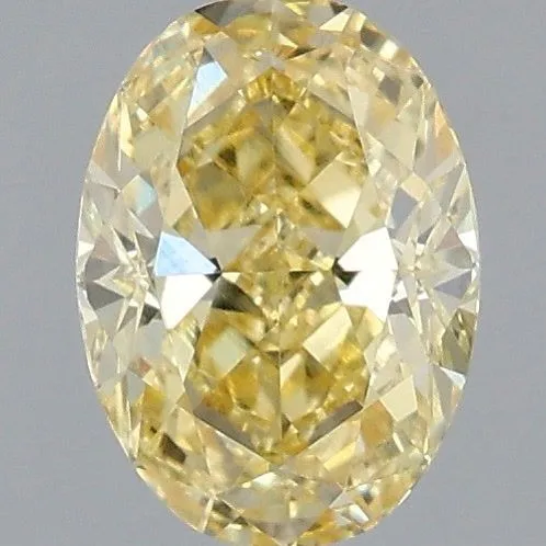 1.10ct OVAL Fancy Intense Yellow VVS2 Coloured Lab diamond