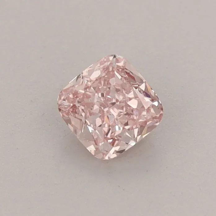 0.36ct CUSHION Fancy Vivid Pink VS1 Coloured Lab diamond