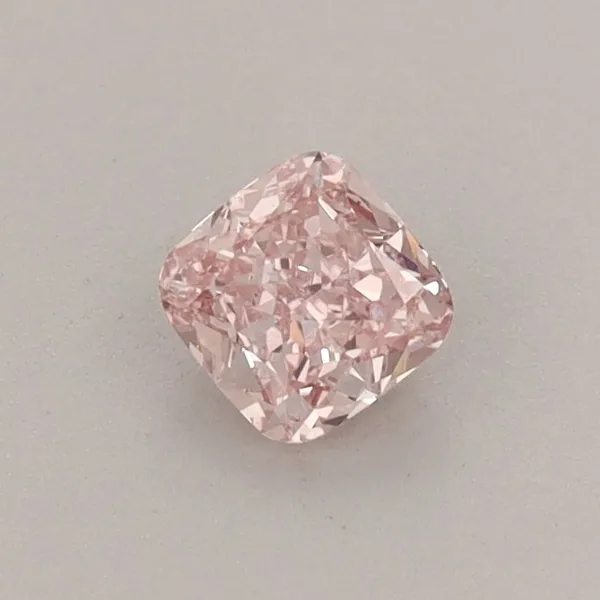 0.36ct CUSHION Fancy Vivid Pink VS1 Coloured Lab diamond