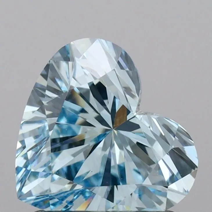 1.07ct HEART Fancy Intense Blue VVS2 Coloured Lab diamond