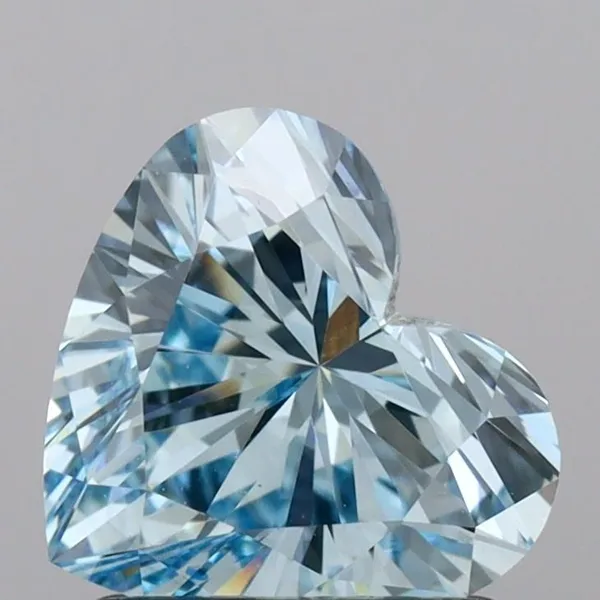 1.07ct HEART Fancy Intense Blue VVS2 Coloured Lab diamond