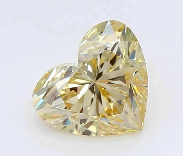 1.51ct HEART Fancy Intense Yellow VS2 Coloured Lab diamond